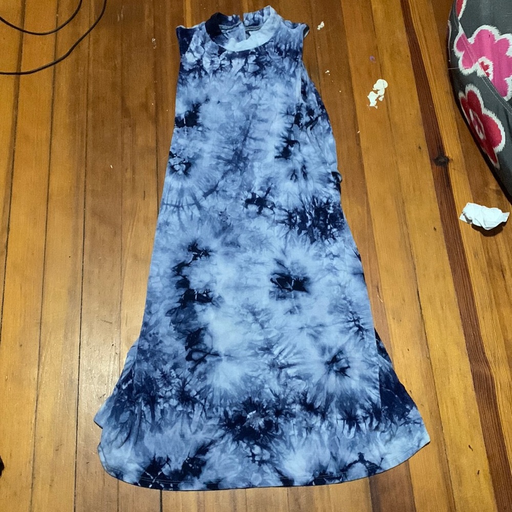Tie dye blue dress